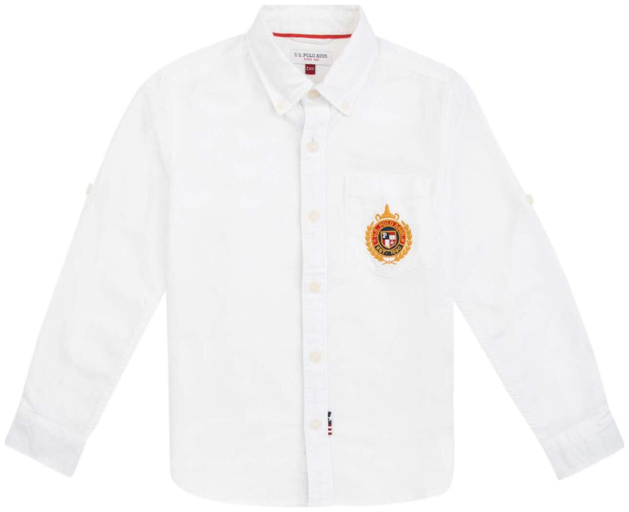 

U S Polo Assn Boy Cotton Solid Shirt White