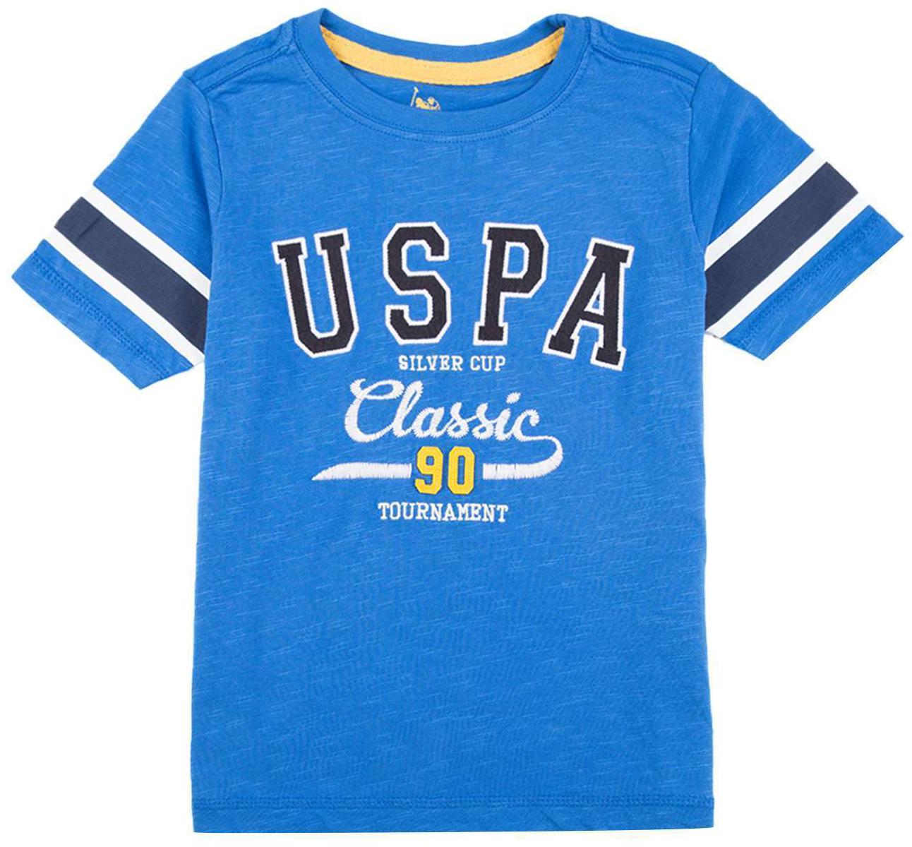 

U S Polo Assn Boy Cotton Printed T-shirt - Blue
