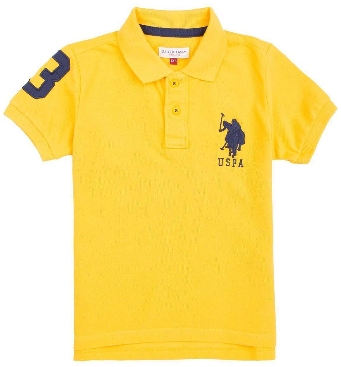 

U S Polo Assn Boy Cotton Solid T-shirt - Yellow