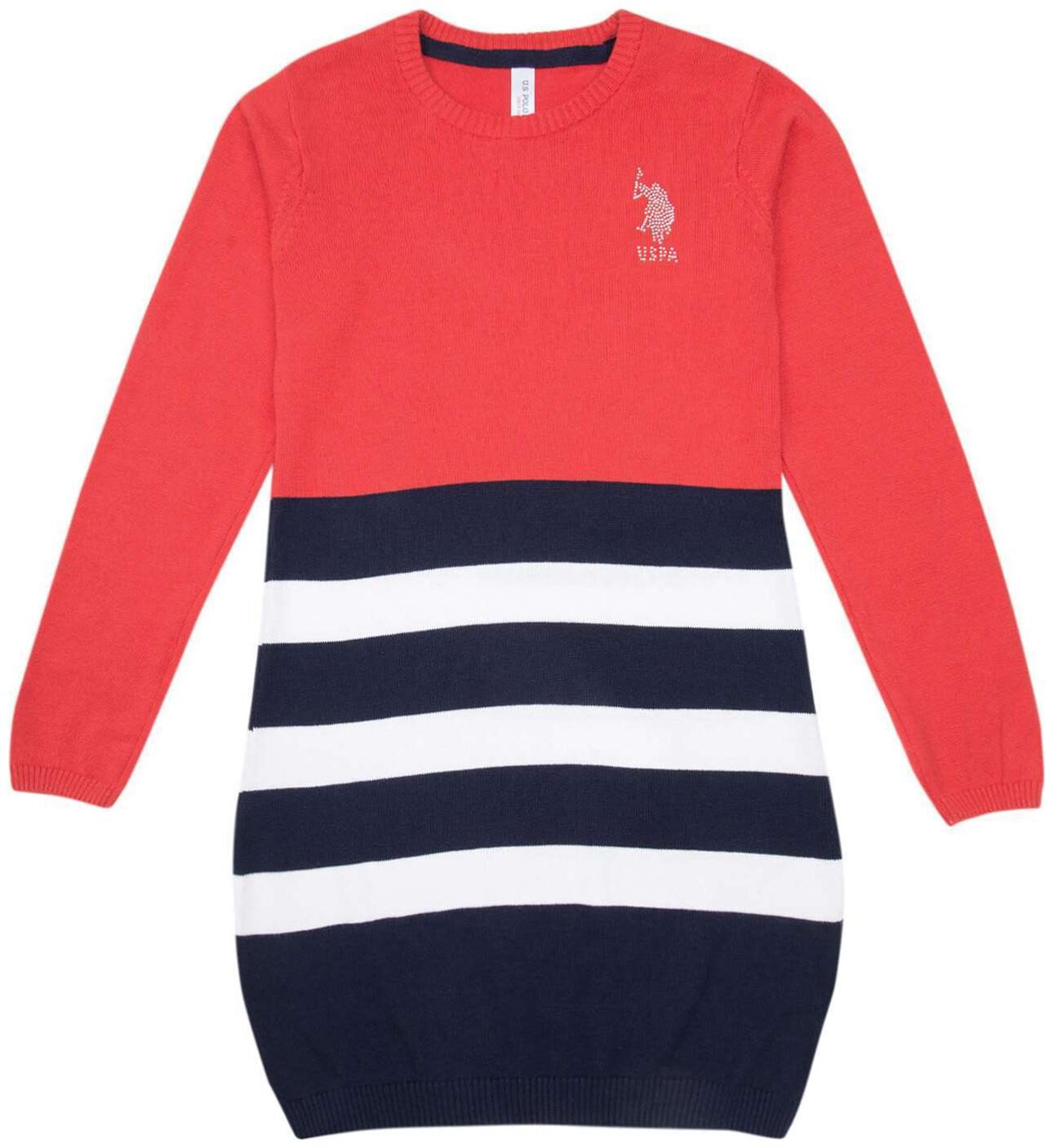 

U S Polo Assn Multi Cotton Full Sleeves Knee Length Princess Frock ( Pack of 1 )