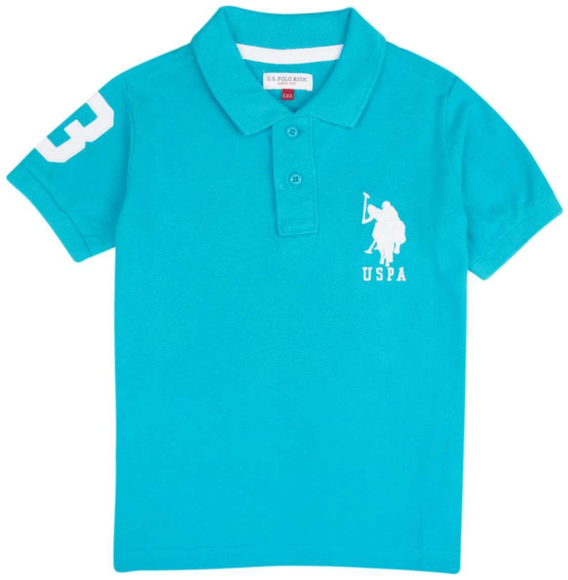 

U S Polo Assn Boy Cotton Solid T-shirt - Blue