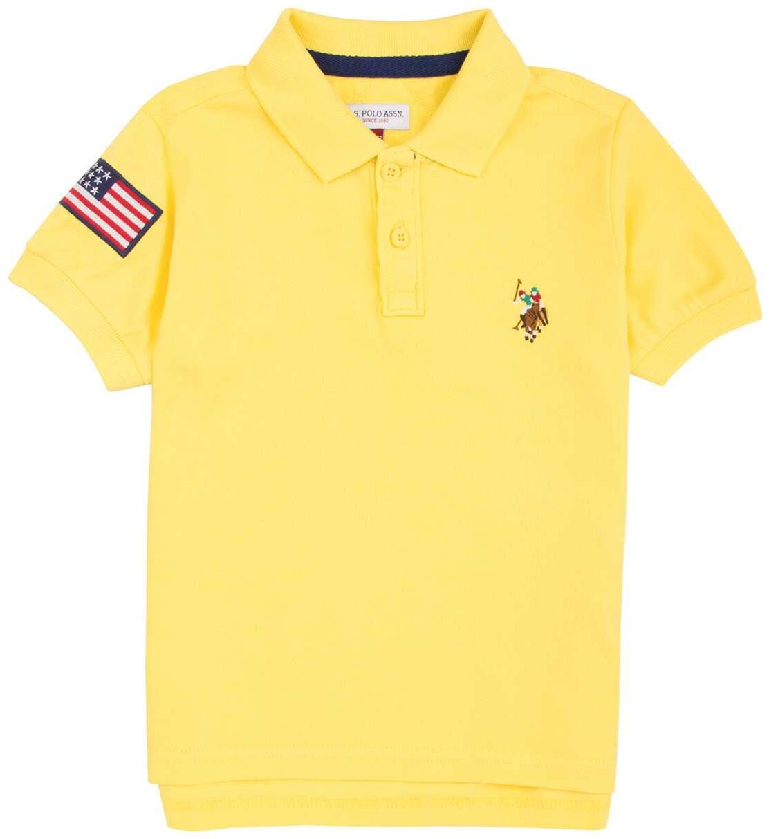 

U S Polo Assn Boy Cotton Solid T-shirt - Yellow