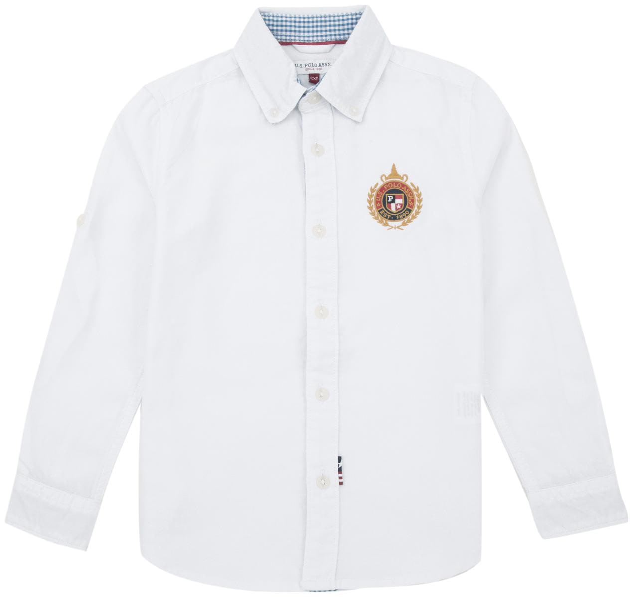 

U S Polo Assn Boy Cotton Solid Shirt White