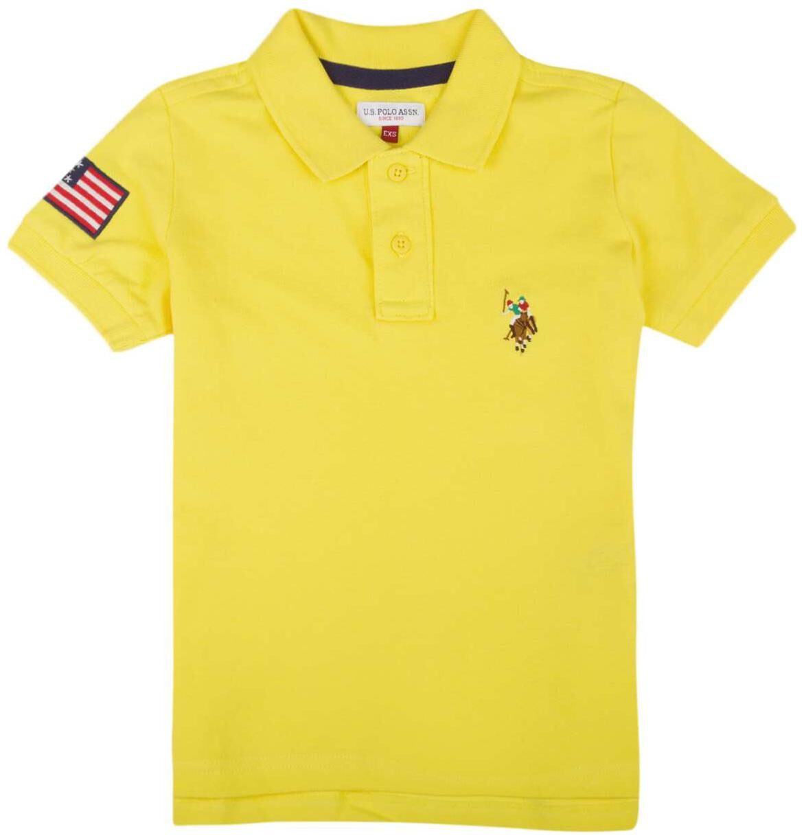 

U S Polo Assn Boy Cotton Solid T-shirt - Yellow