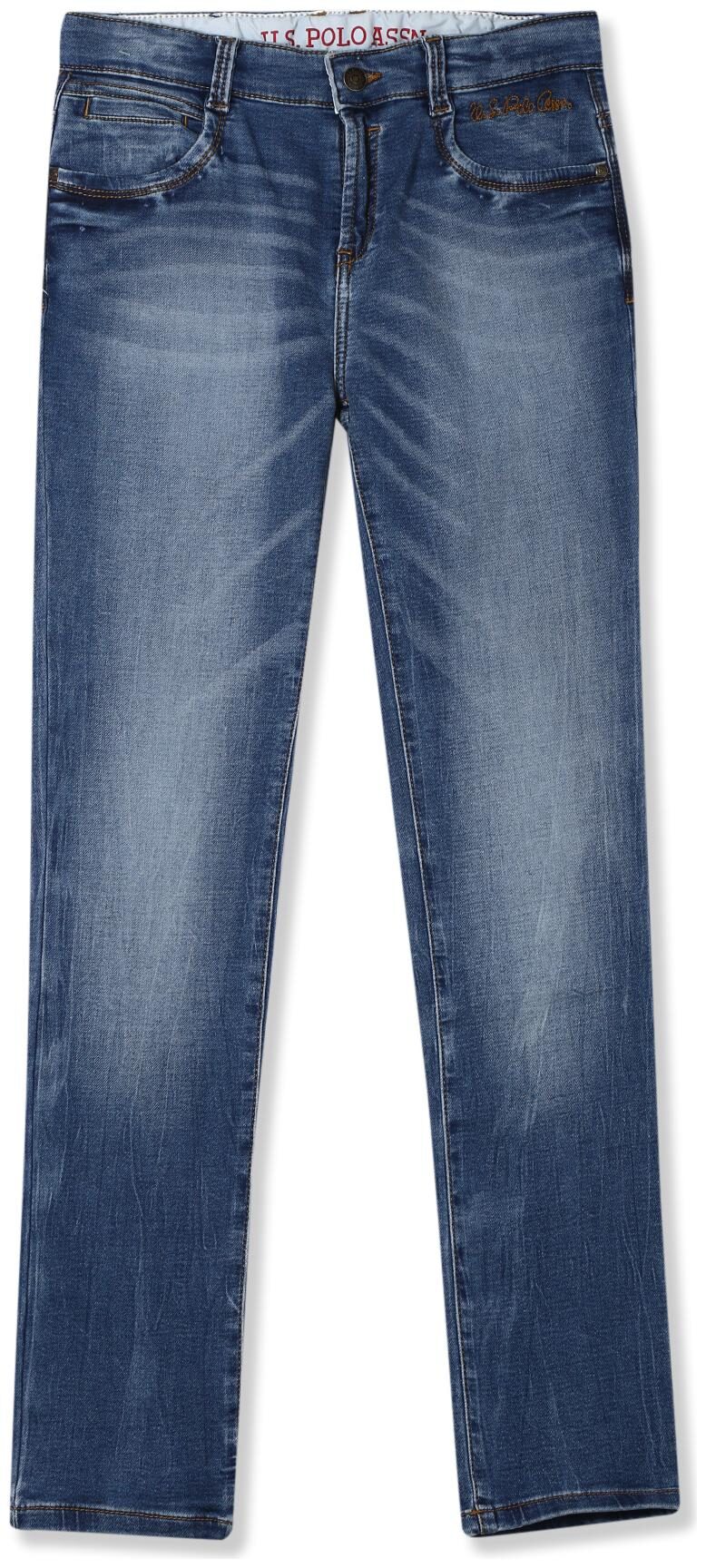 

U S Polo Assn Baby boy Cotton Solid Jeans - Blue