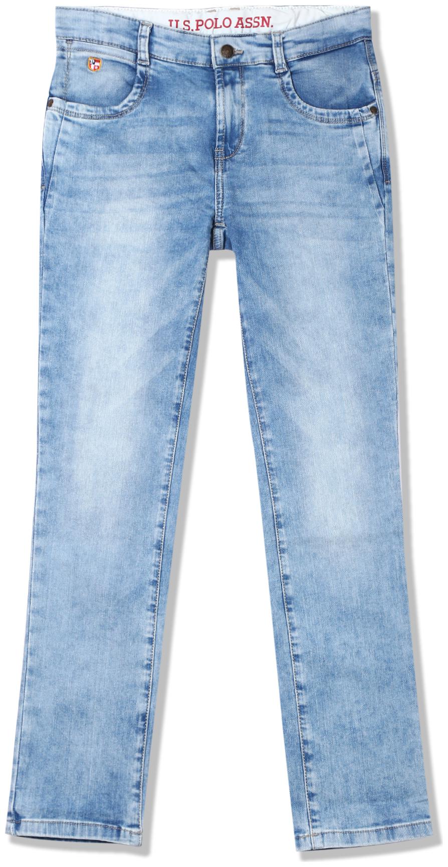 

U S Polo Assn Baby boy Cotton Solid Jeans - Blue