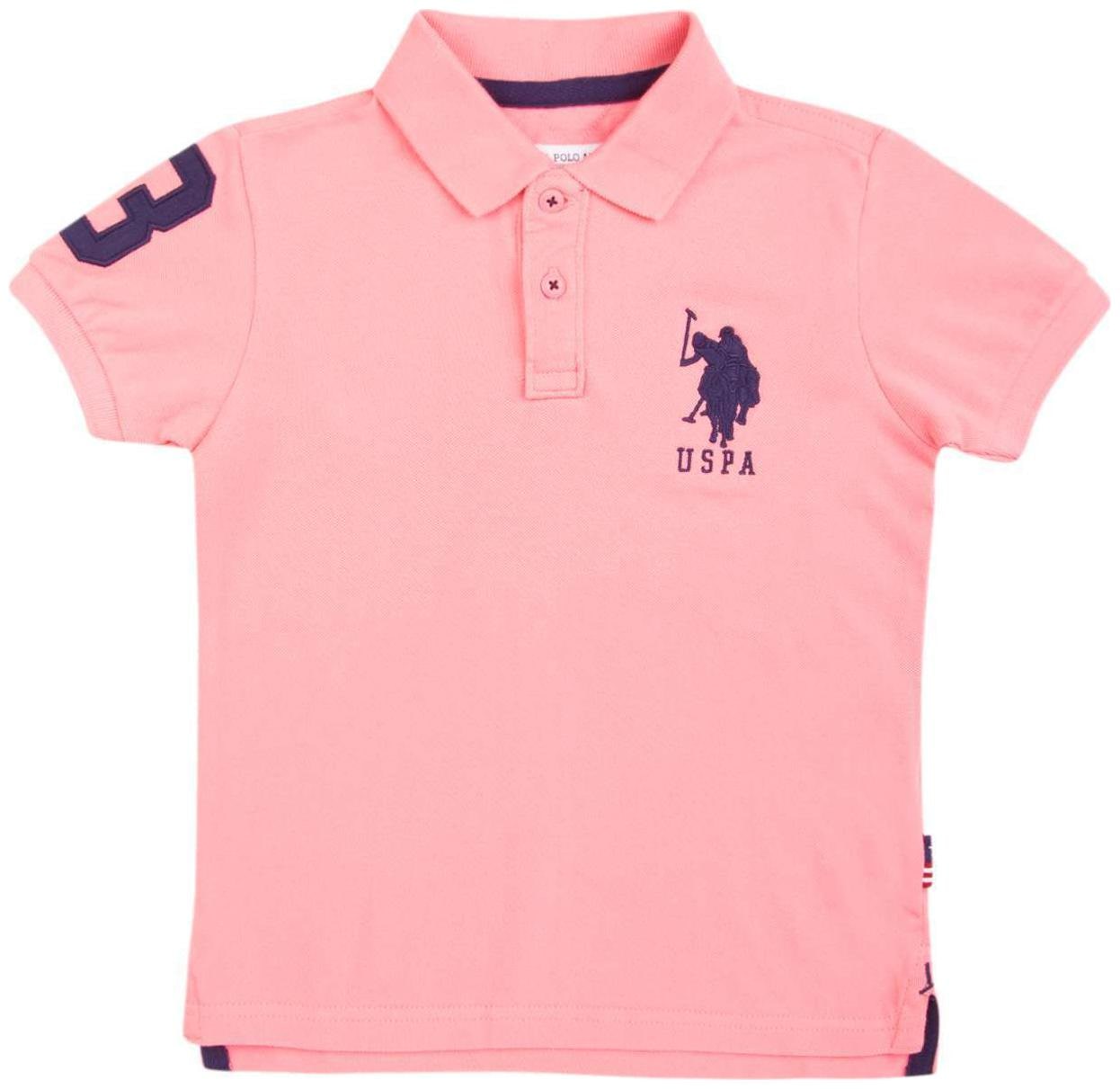 

U S Polo Assn Boy Cotton Solid T-shirt - Pink