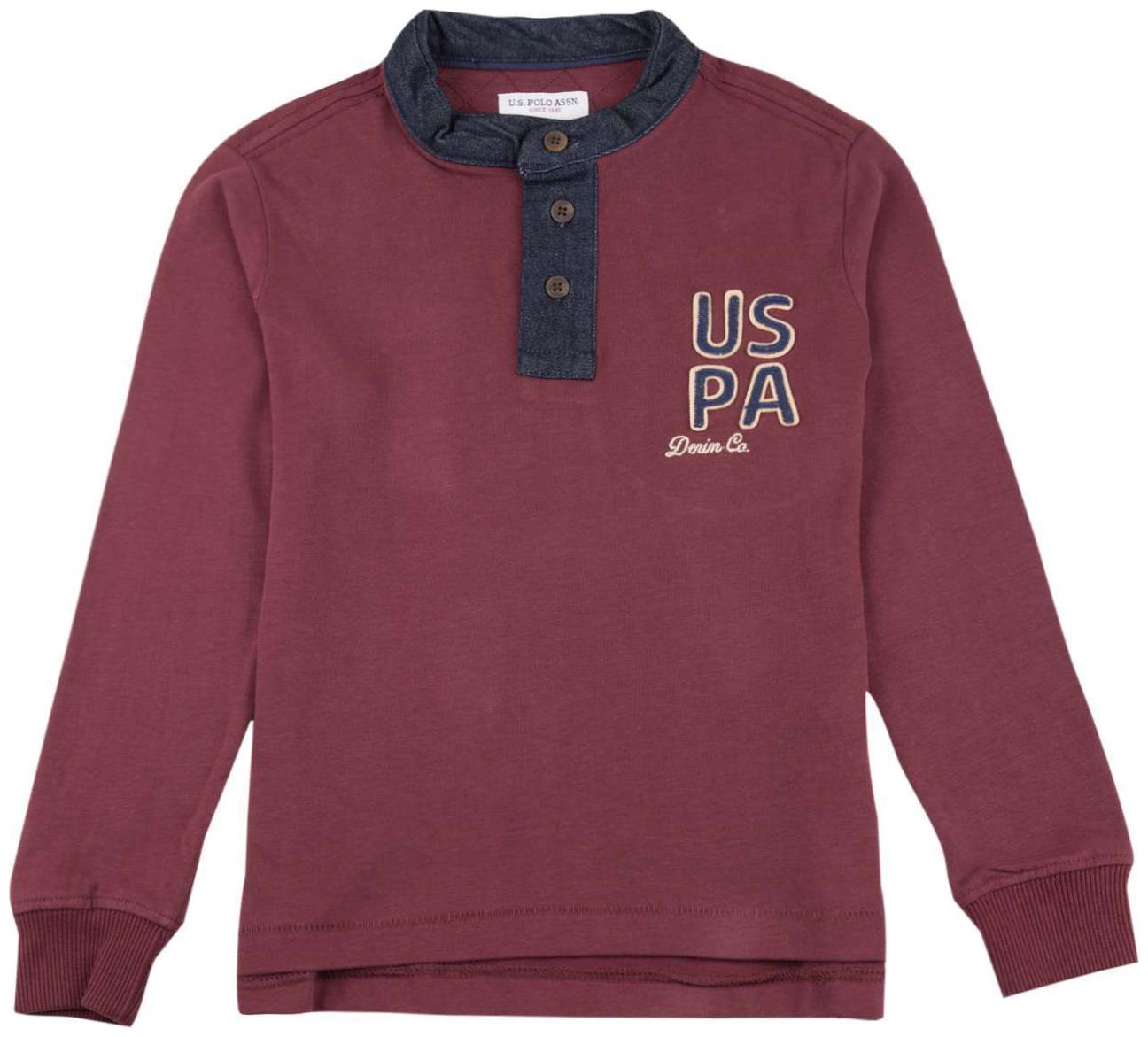 

U S Polo Assn Boy Cotton Solid T-shirt - Red