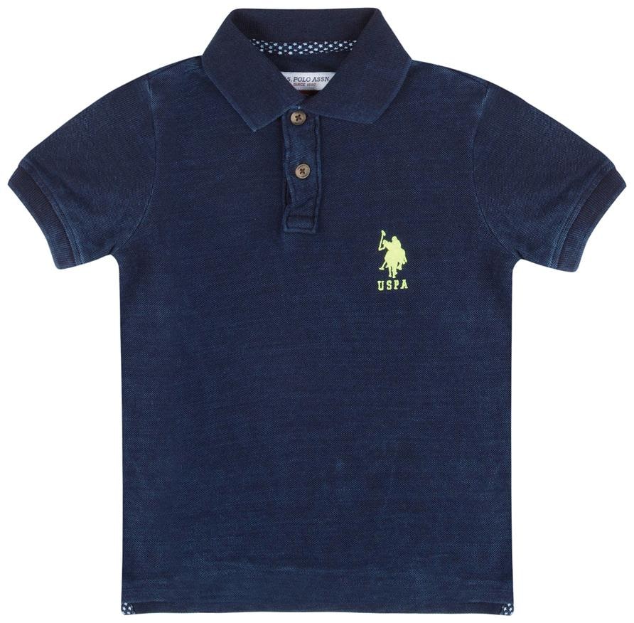 

U S Polo Assn Boy Cotton Solid T-shirt - Blue
