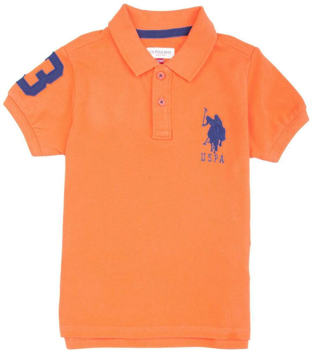 

U S Polo Assn Boy Cotton Printed T-shirt - Orange