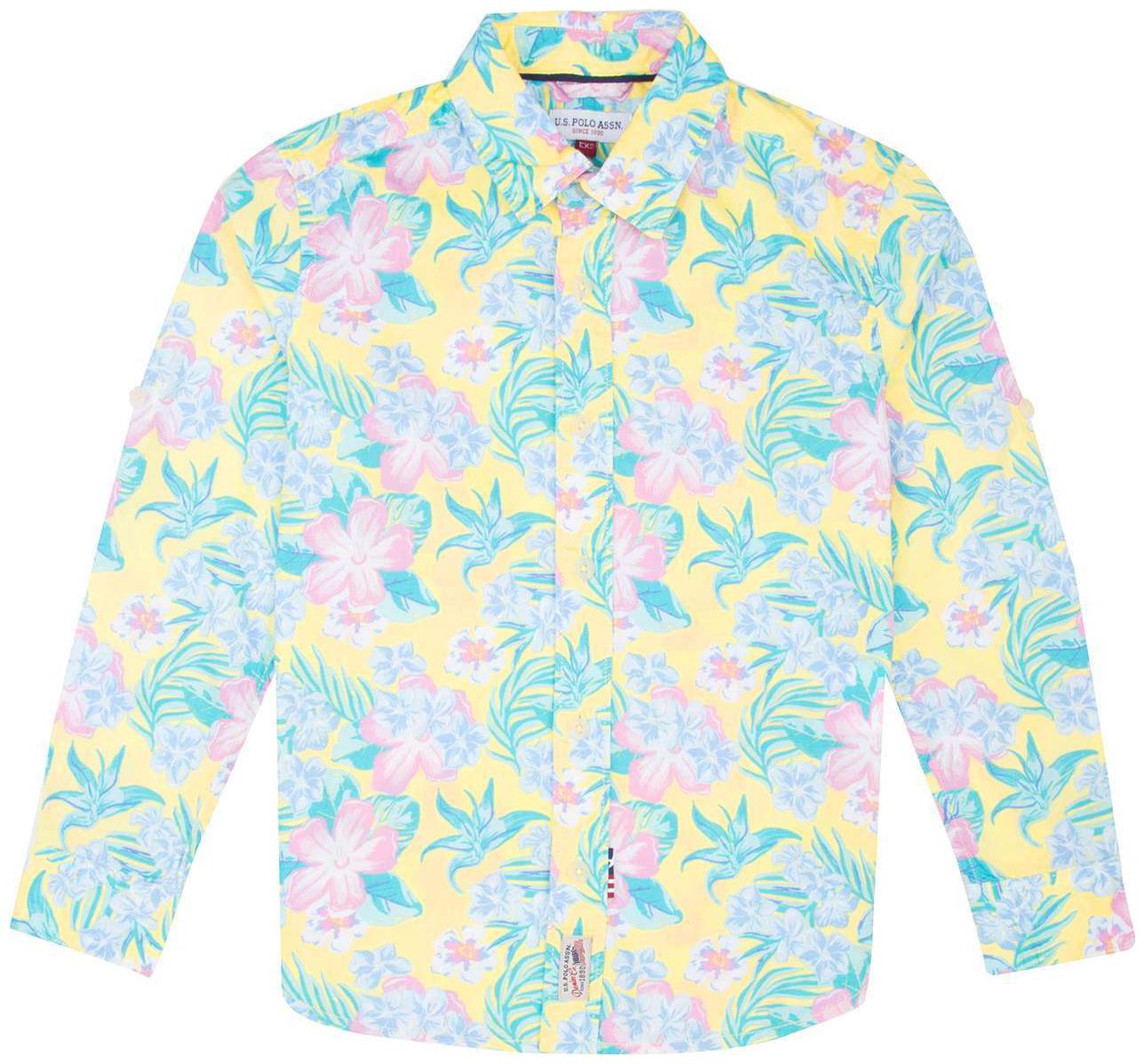 

U S Polo Assn Boy Cotton Printed Shirt Yellow