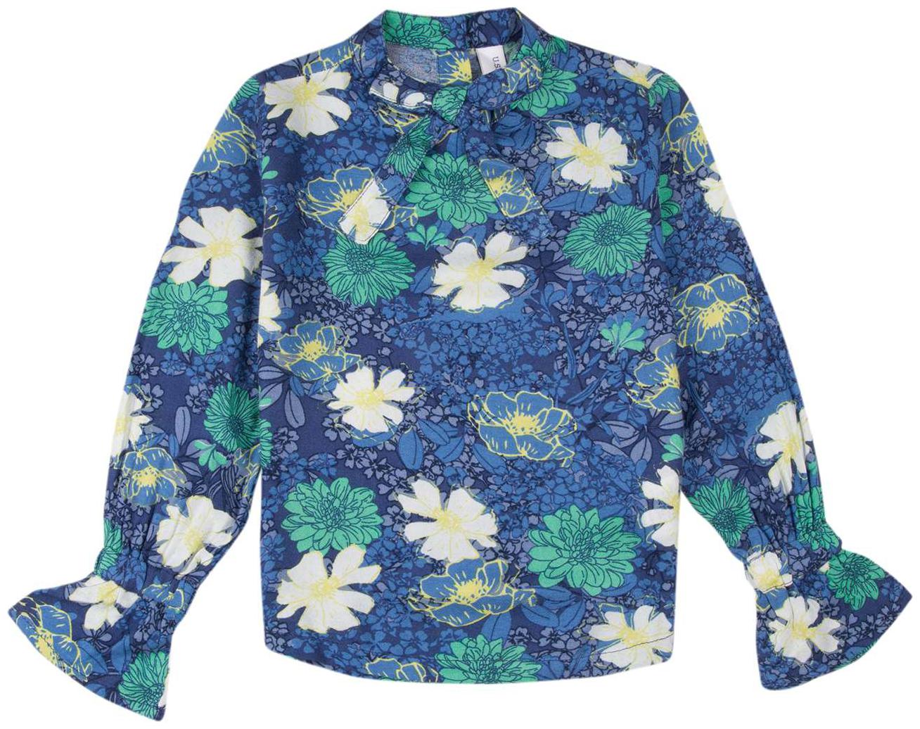 

U S Polo Assn Girl Rayon Printed Top - Blue