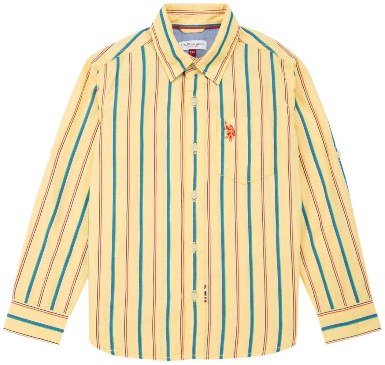 

U S Polo Assn Boy Cotton Striped Shirt Yellow