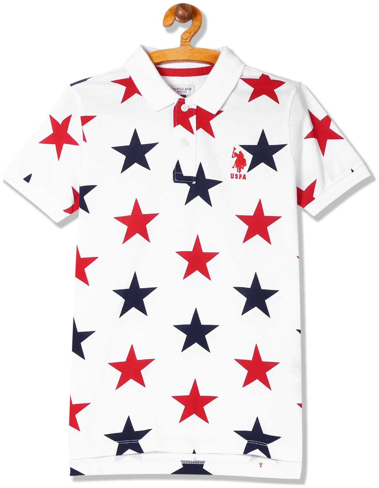 

U S Polo Assn Boy Cotton Printed T-shirt - White