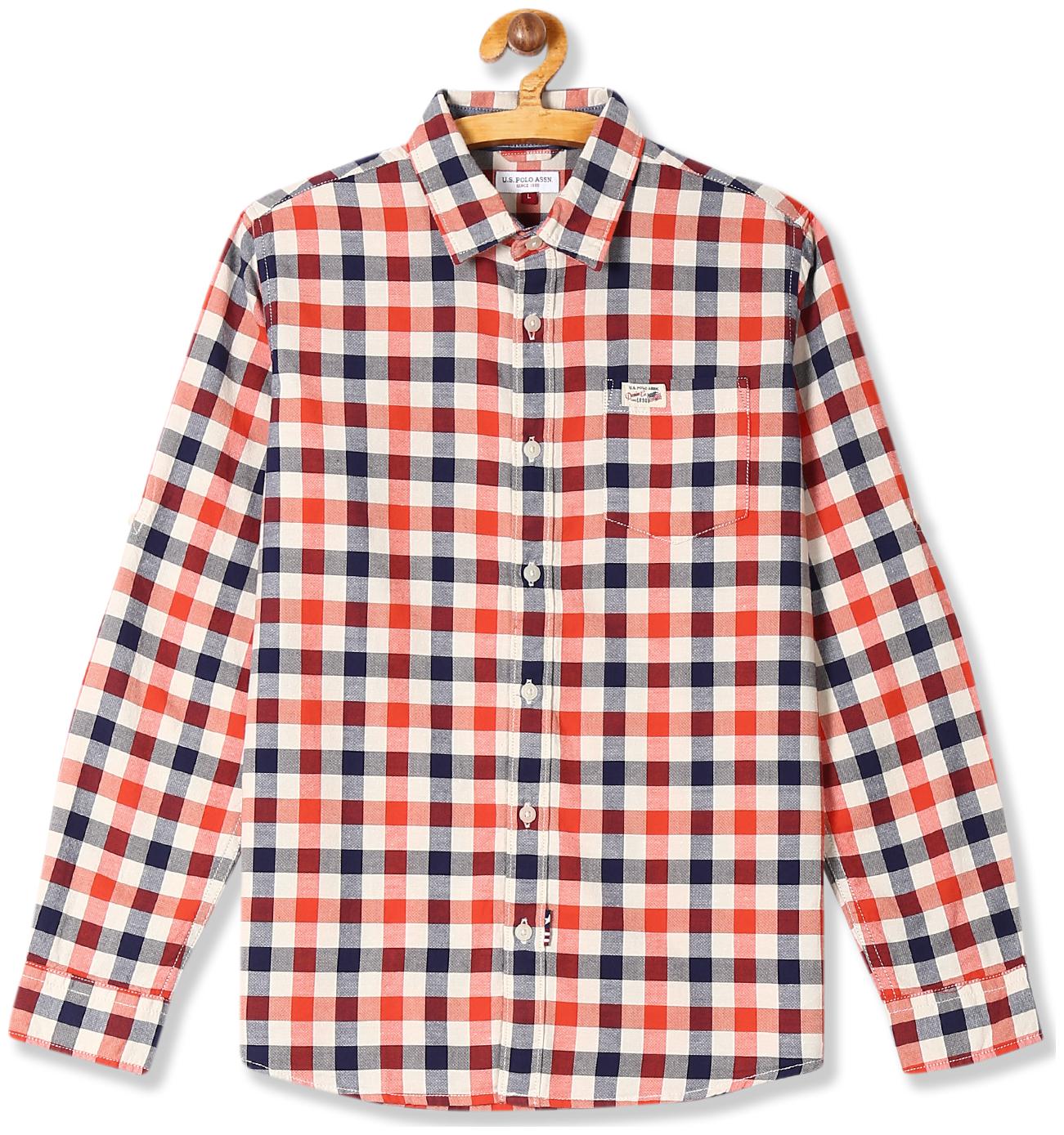 

U S Polo Assn Cotton Checked Shirt for Baby Boy - Multi