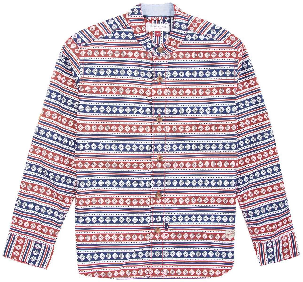 

U S Polo Assn Boy Cotton Printed Shirt Blue