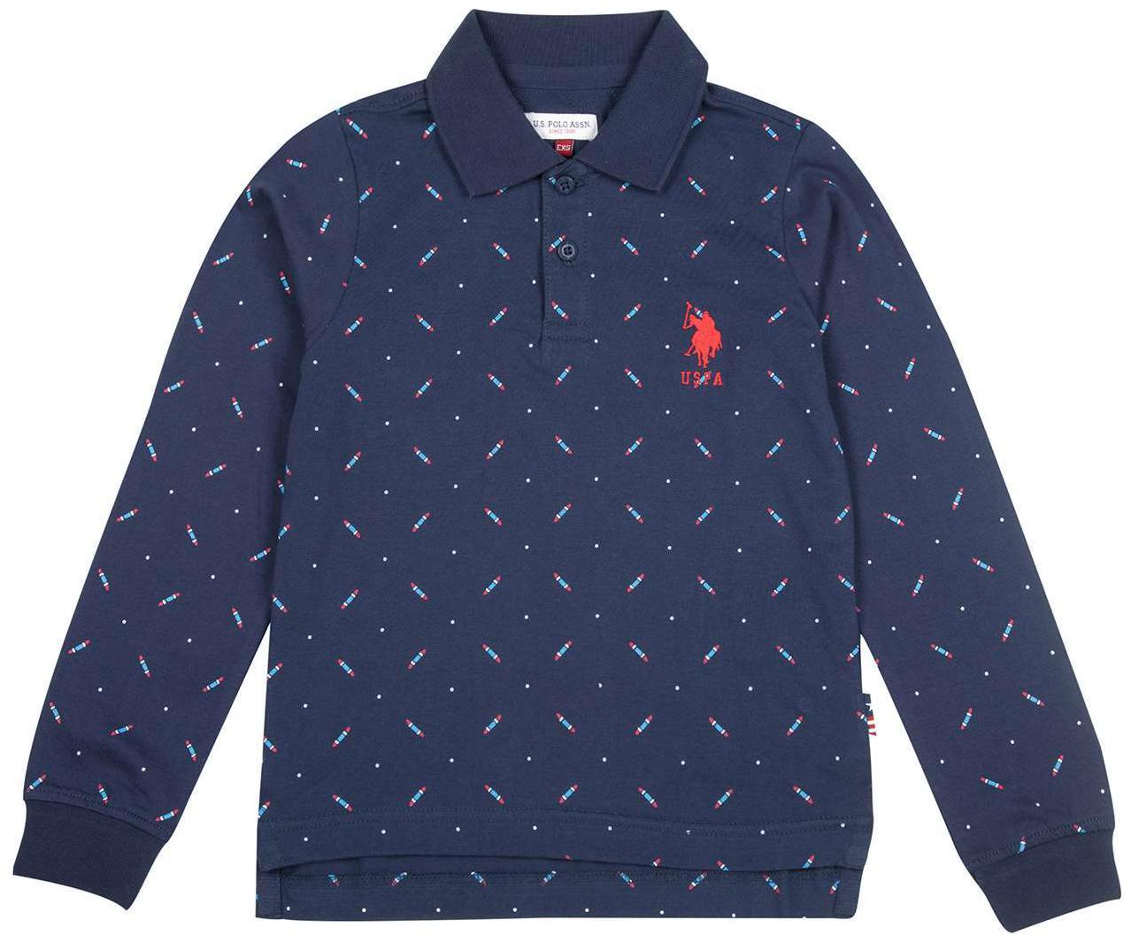 

U S Polo Assn Boy Cotton Printed T-shirt - Blue