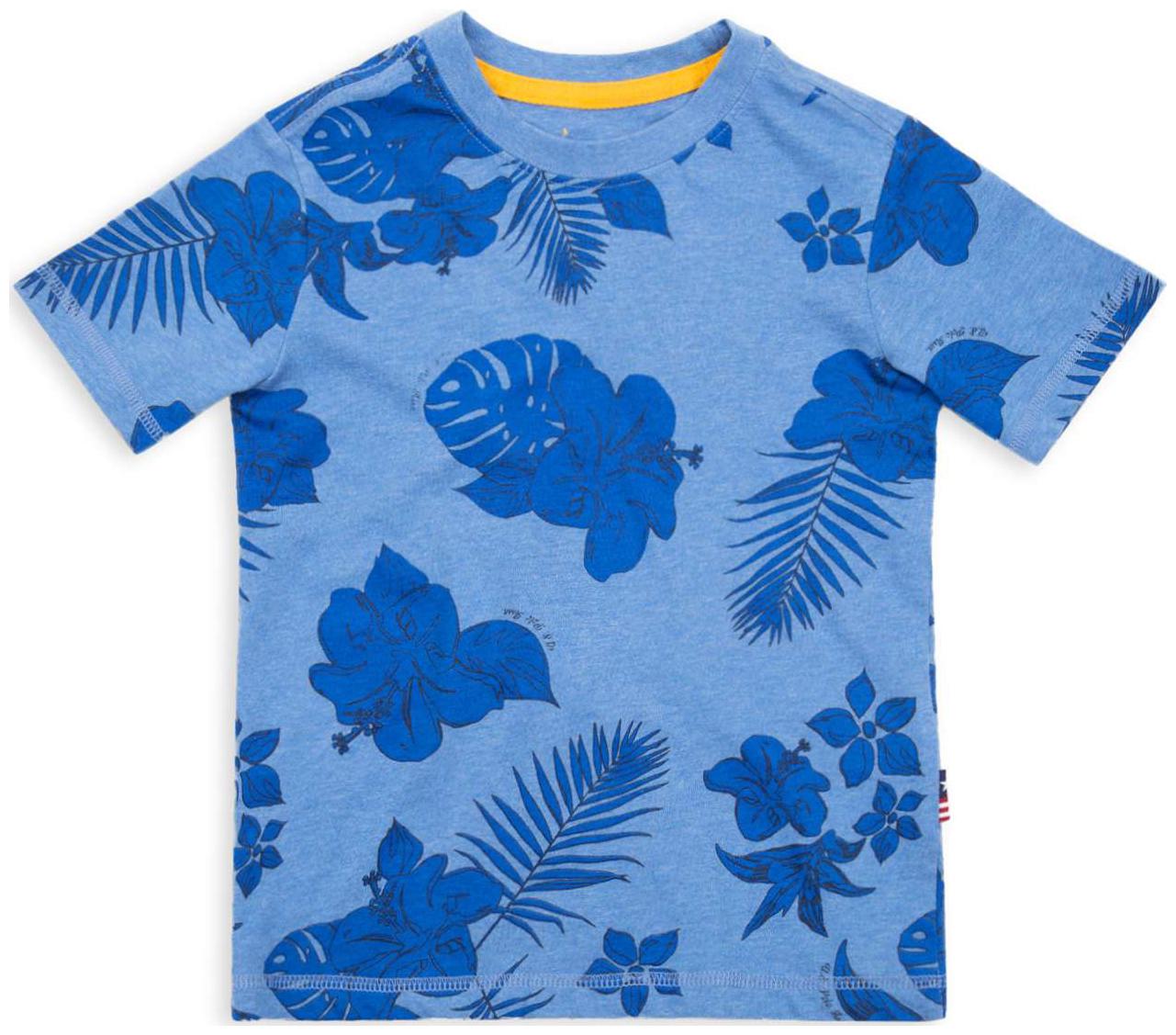 

U S Polo Assn Boy Cotton Printed T-shirt - Blue