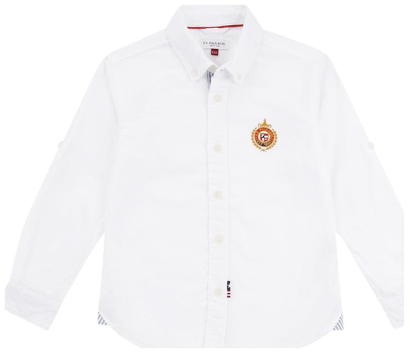 

U S Polo Assn Boy Cotton Solid Shirt White