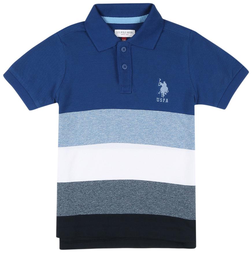 

U S Polo Assn Boy Cotton Solid T-shirt - Blue