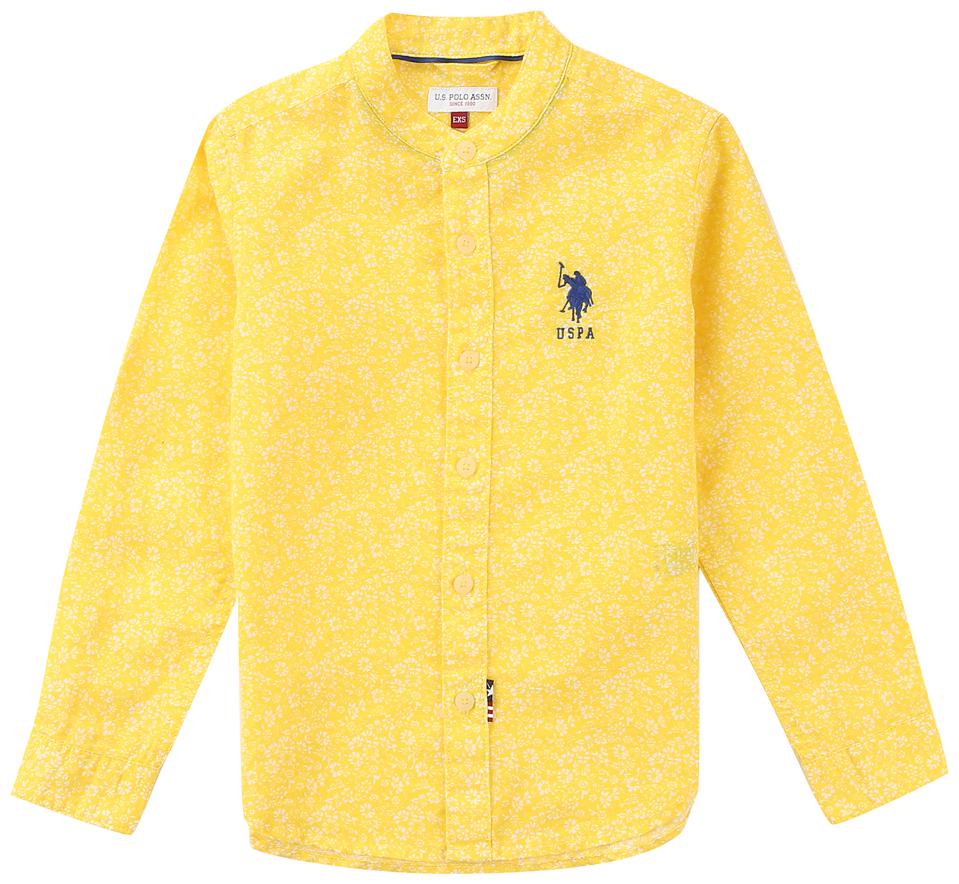

U S Polo Assn Boy Cotton Solid Shirt Yellow