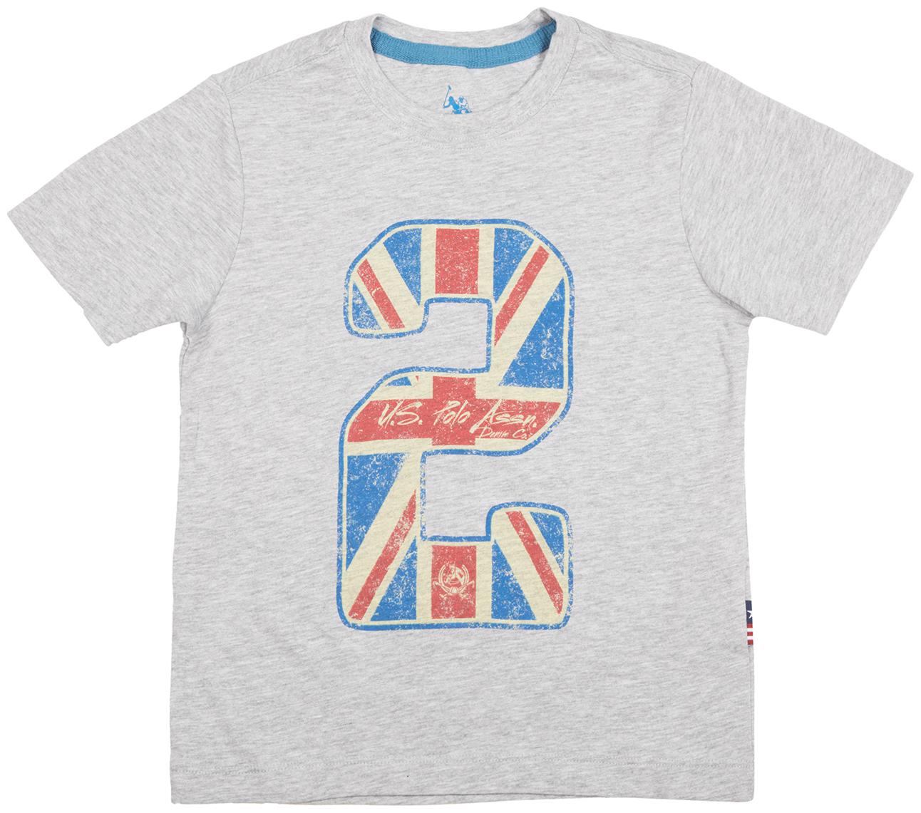 

U S Polo Assn Boy Cotton Printed T-shirt - Grey