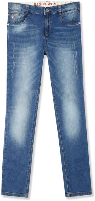 U.S. Polo Assn. Baby boy Cotton blend Acid wash Jeans - Blue