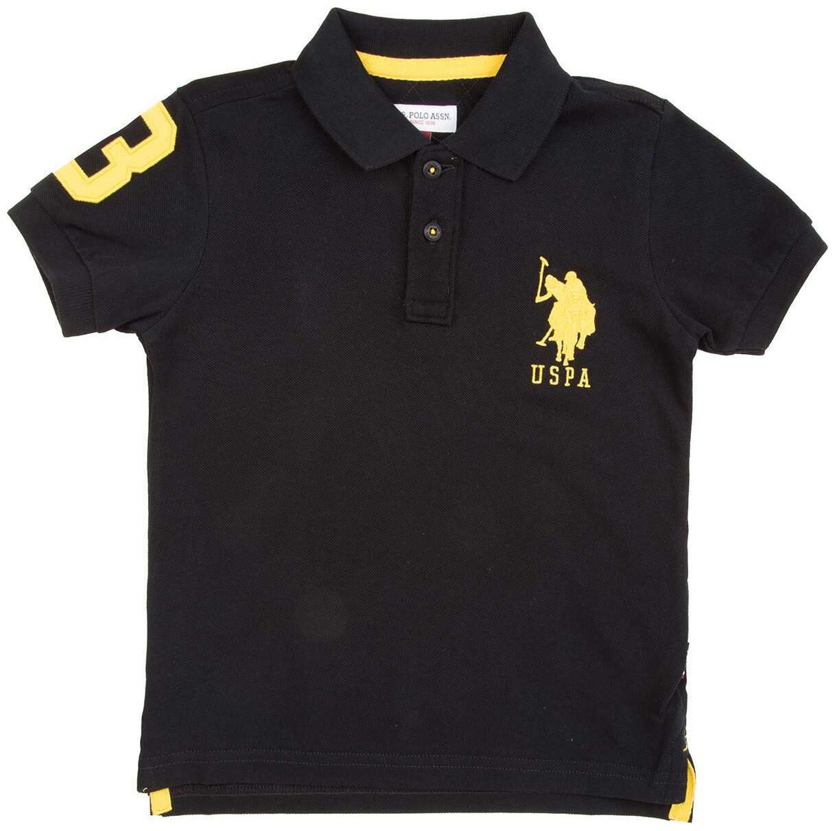 

U S Polo Assn Boy Cotton Solid T-shirt - Black