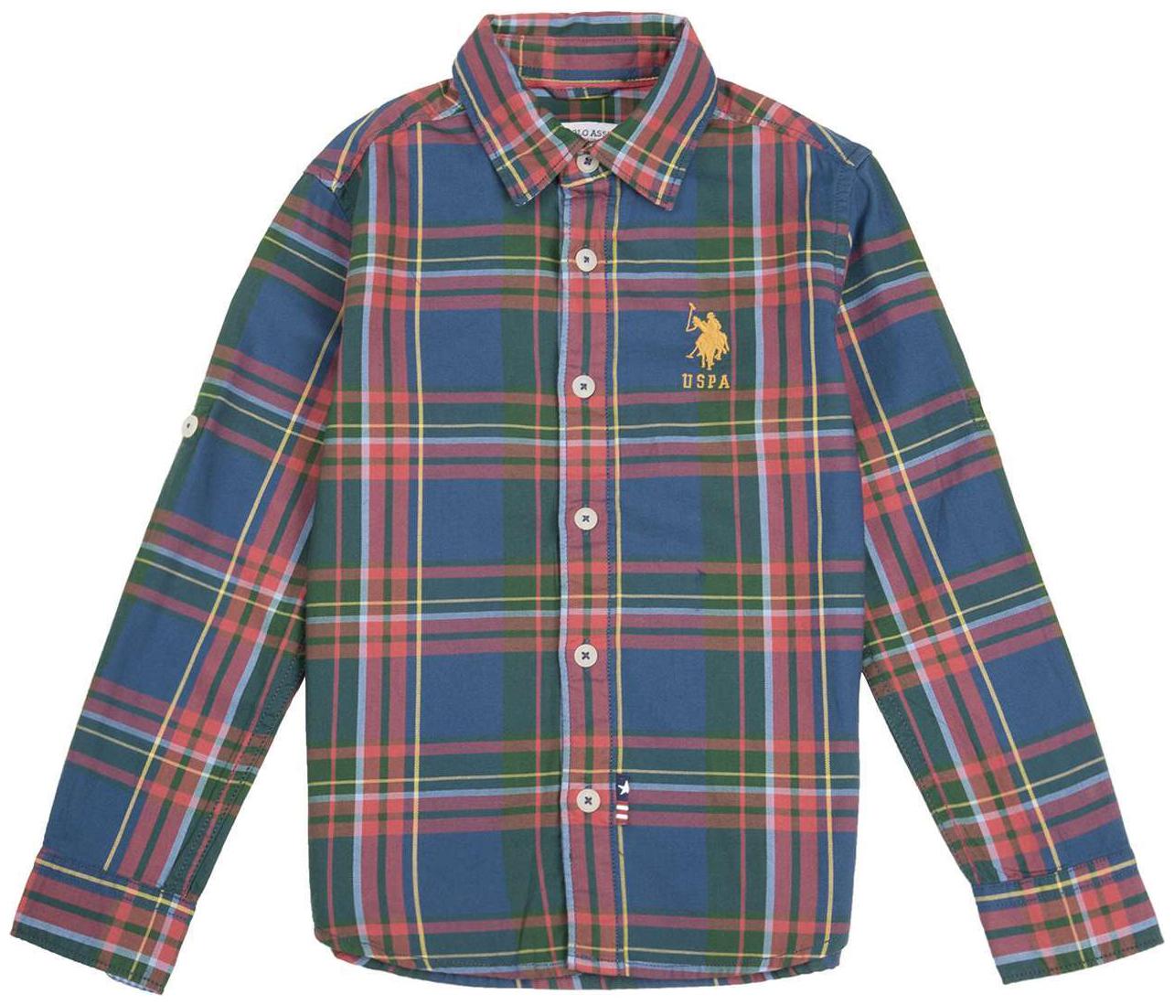 

U S Polo Assn Boy Cotton Checked Shirt Multi