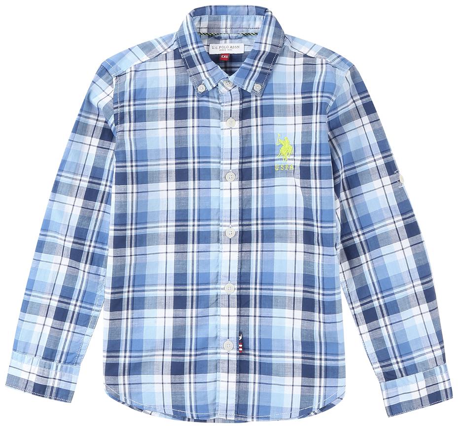 

U S Polo Assn Boy Cotton Solid Shirt Blue