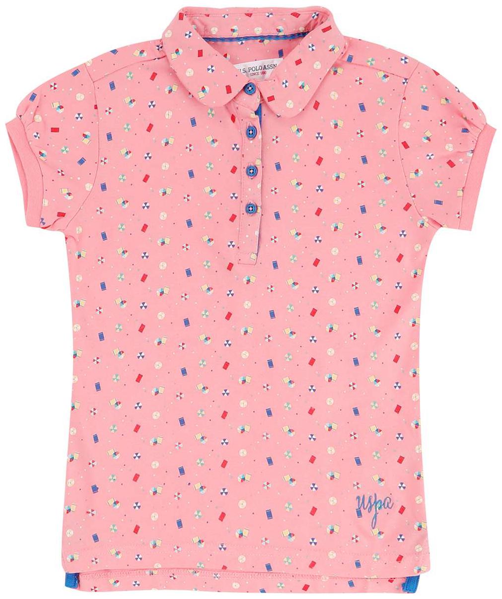 

U S Polo Assn Girl Cotton Printed Shirt - Pink