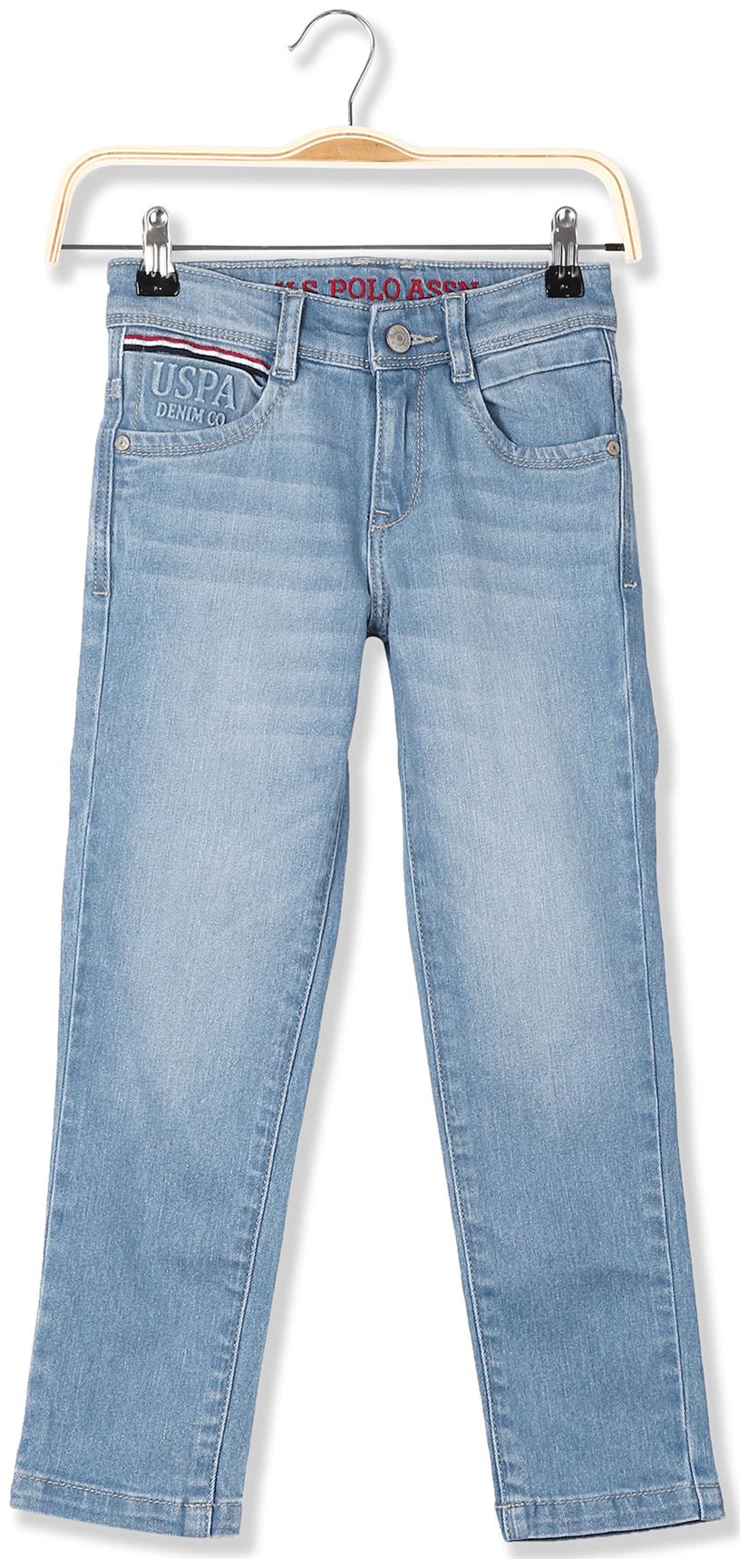 

U S Polo Assn Kids Boys Skinny Fit Stone Wash Jeans