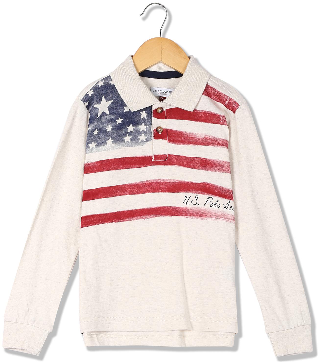 

U S Polo Assn Boy Cotton Printed T-shirt - White