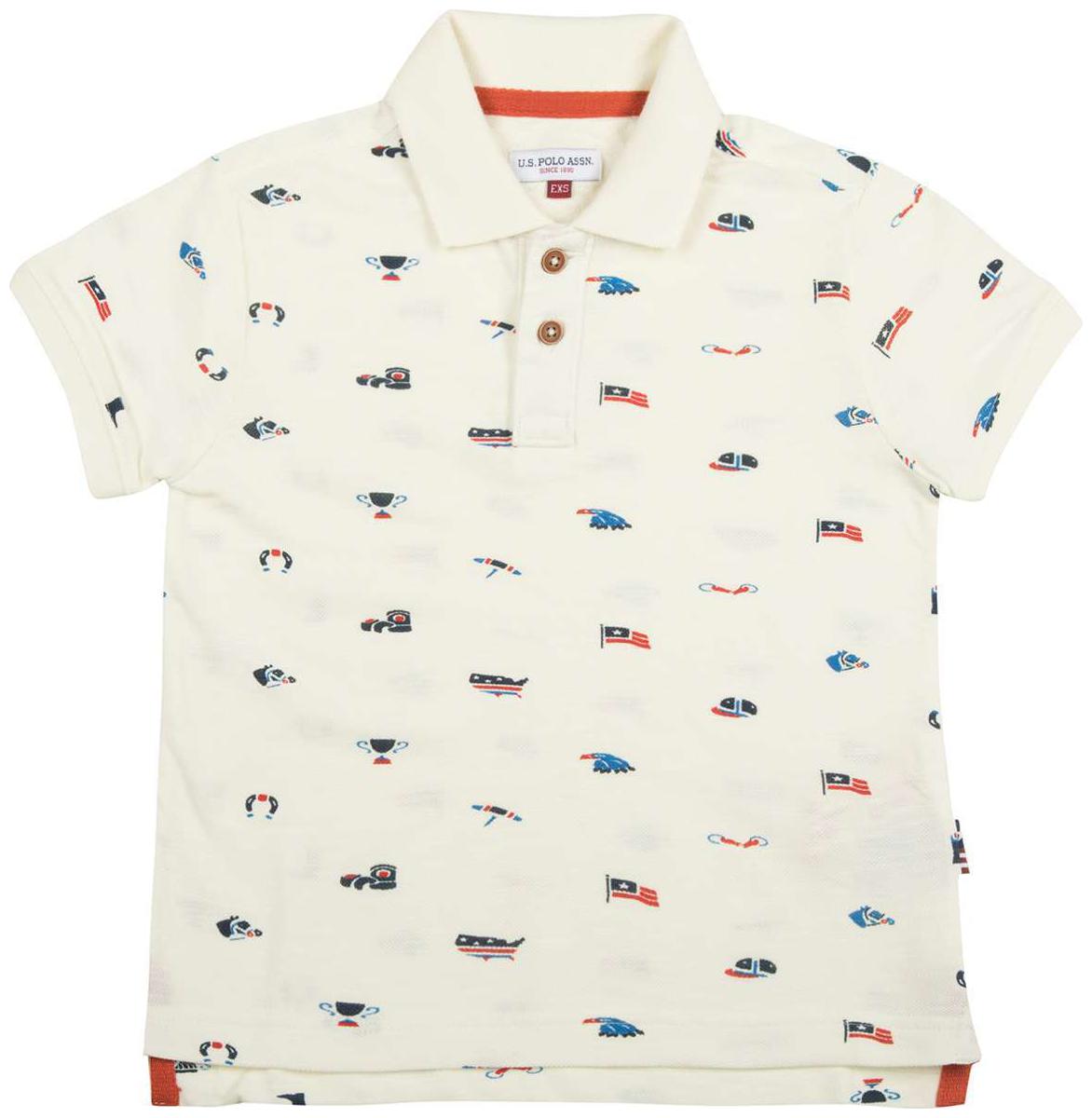 

U S Polo Assn Boy Cotton Printed T-shirt - White