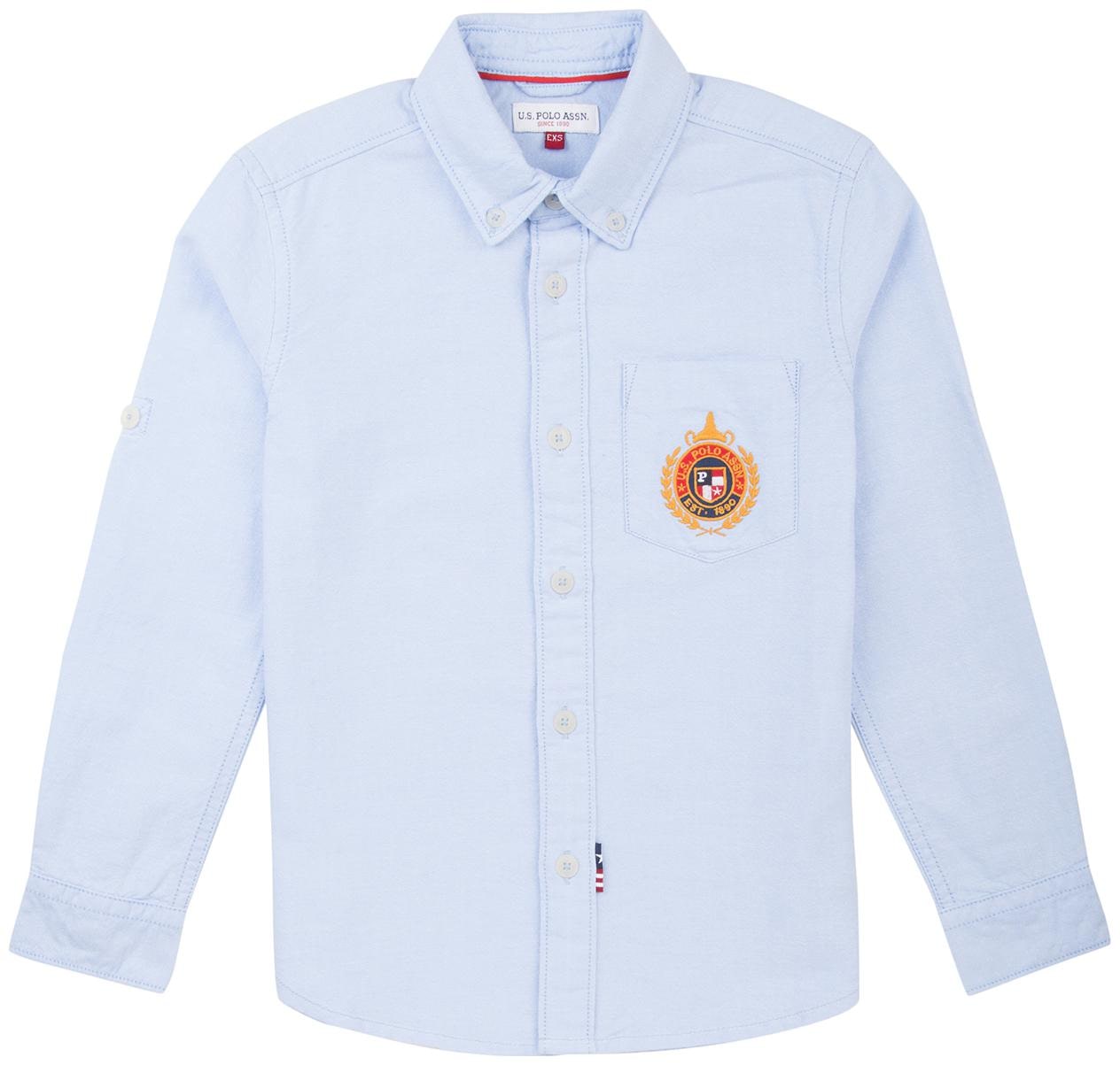 

U S Polo Assn Boy Cotton Solid Shirt Blue