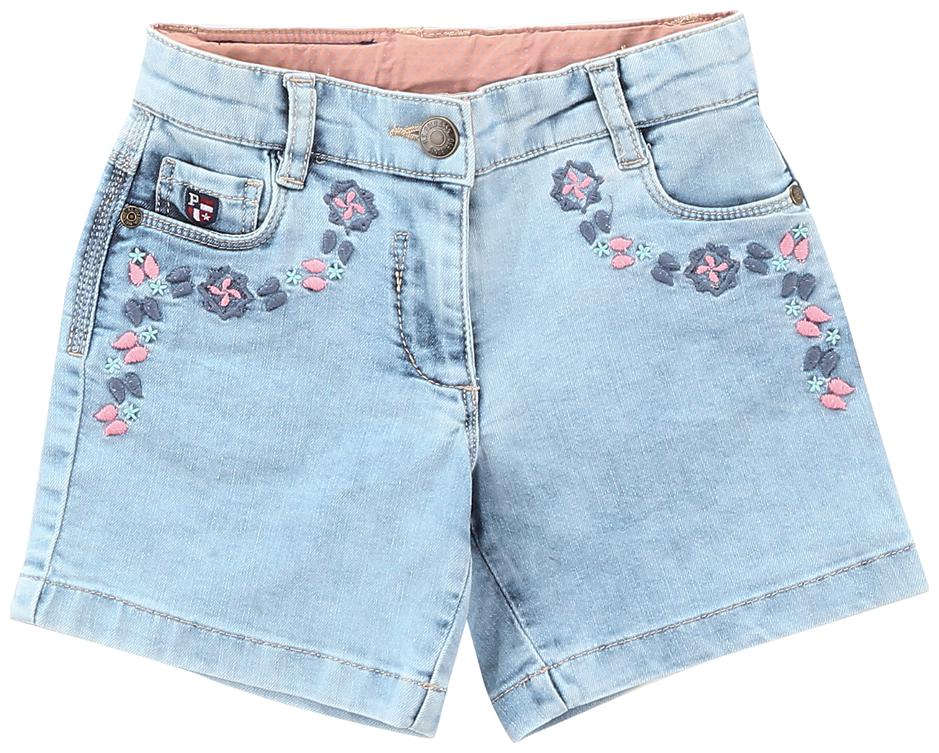 

U S Polo Assn Girl Cotton Solid Regular shorts - Blue