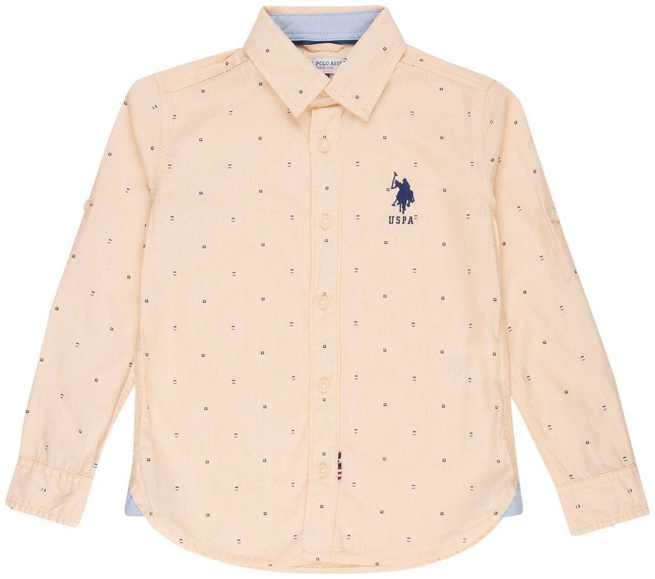 

U S Polo Assn Boy Cotton Printed Shirt Yellow