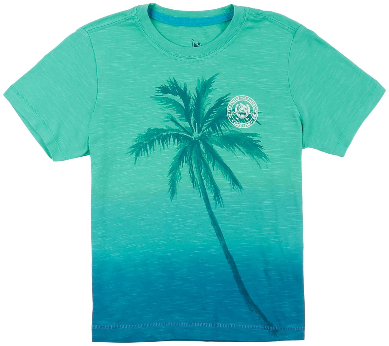 

U S Polo Assn Boy Cotton Printed T-shirt - Green