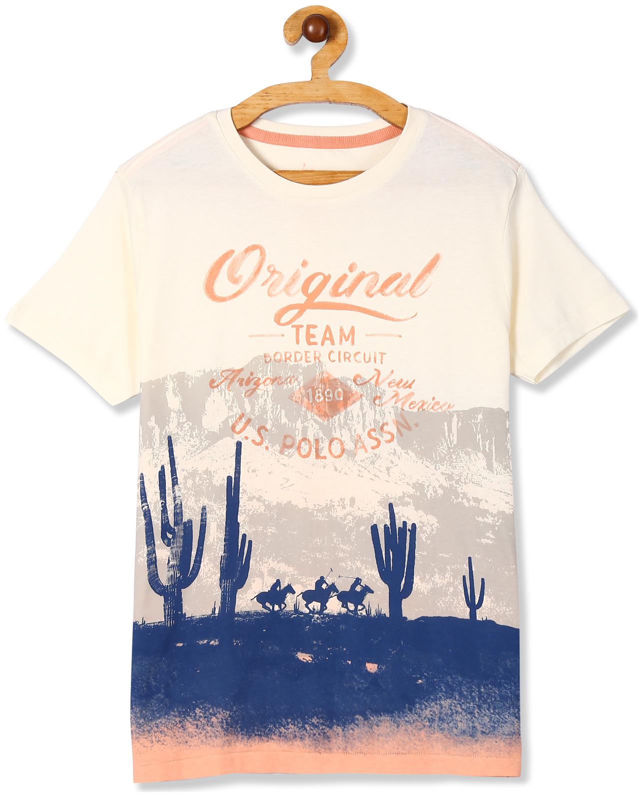 

U S Polo Assn Boy Cotton Printed T-shirt - Multi