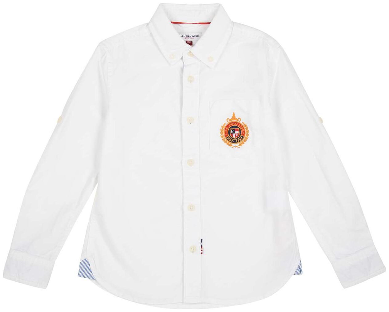 

U S Polo Assn Boy Cotton Solid Shirt White