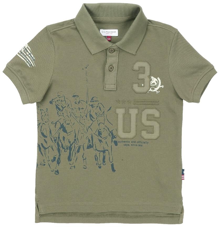 

U S Polo Assn Boy Cotton Solid T-shirt - Green