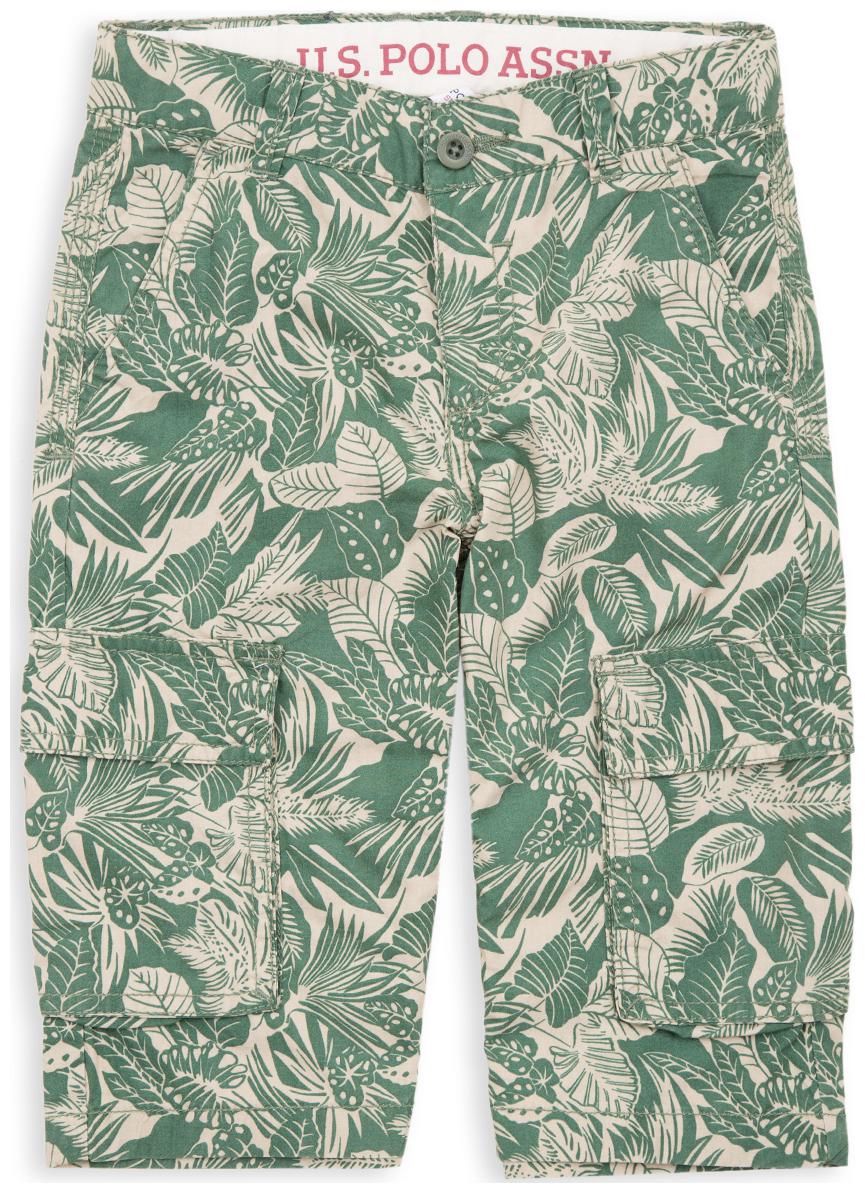 

U S Polo Assn Boy Printed Shorts 3 4ths - Green