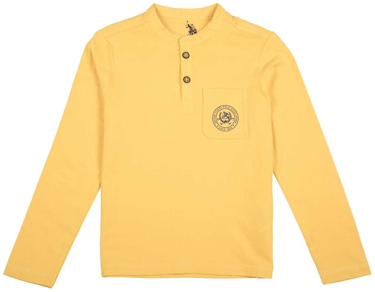 

U S Polo Assn Boy Cotton Solid T-shirt - Yellow