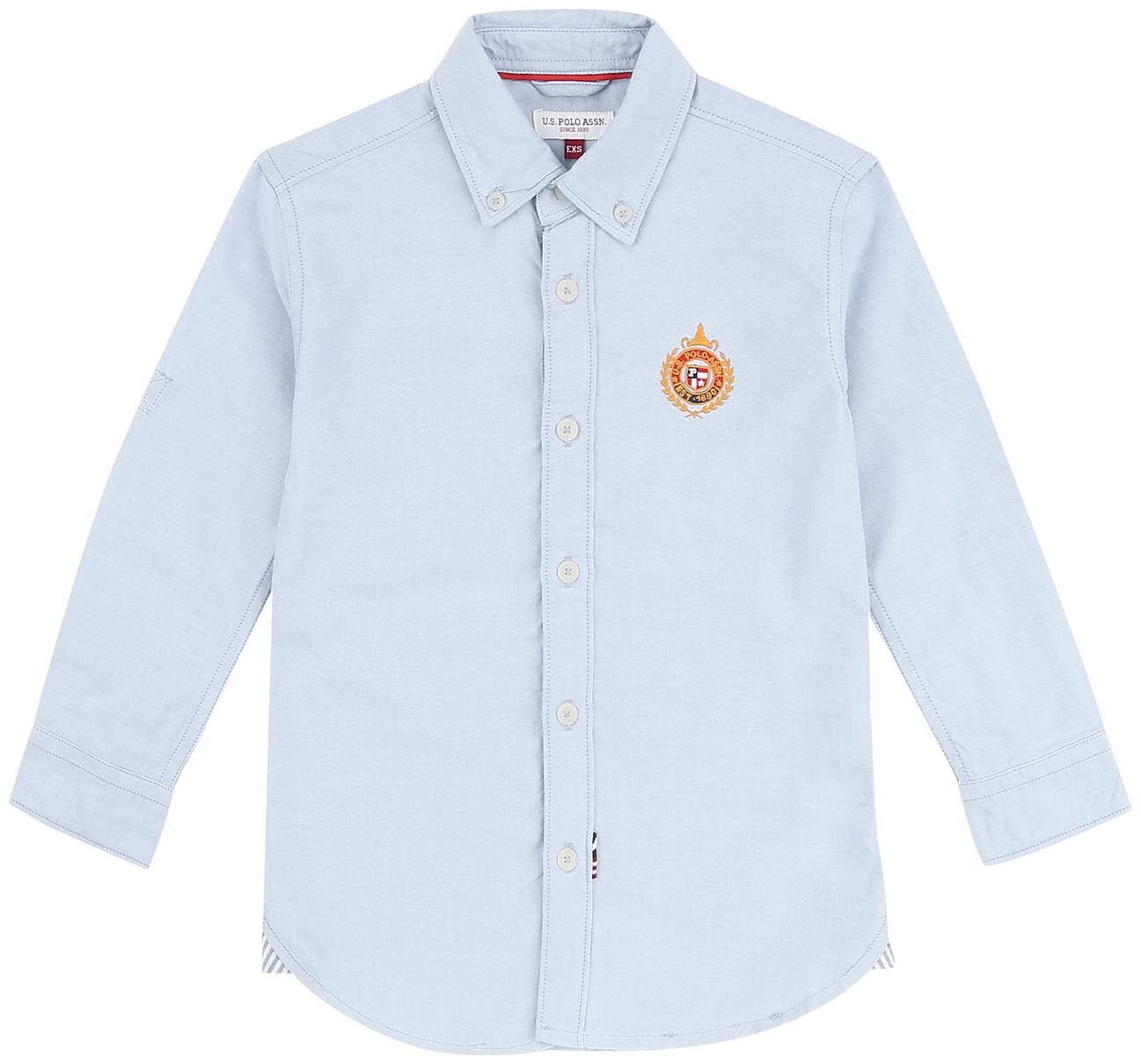 

U S Polo Assn Boy Cotton Solid Shirt Blue