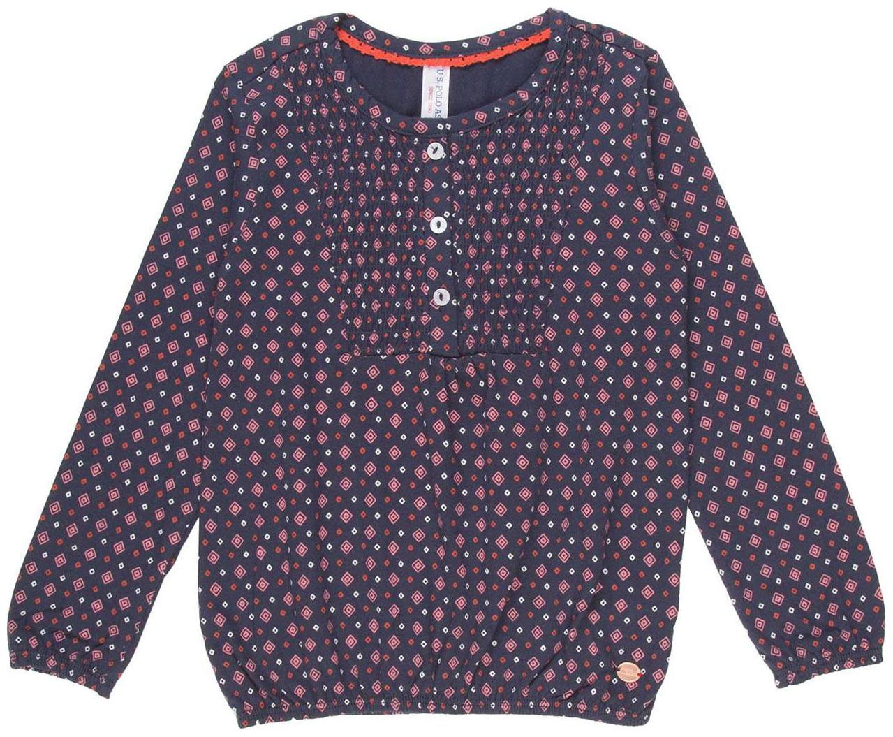 

U S Polo Assn Girl Cotton Printed Top - Blue