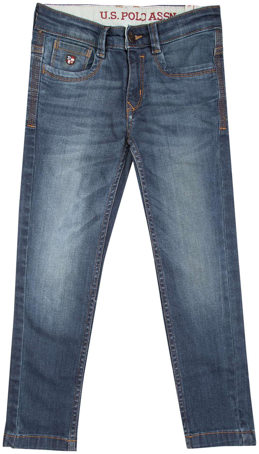 

U S Polo Assn Blue Cotton Boys Slim Fit Stone Wash Jeans