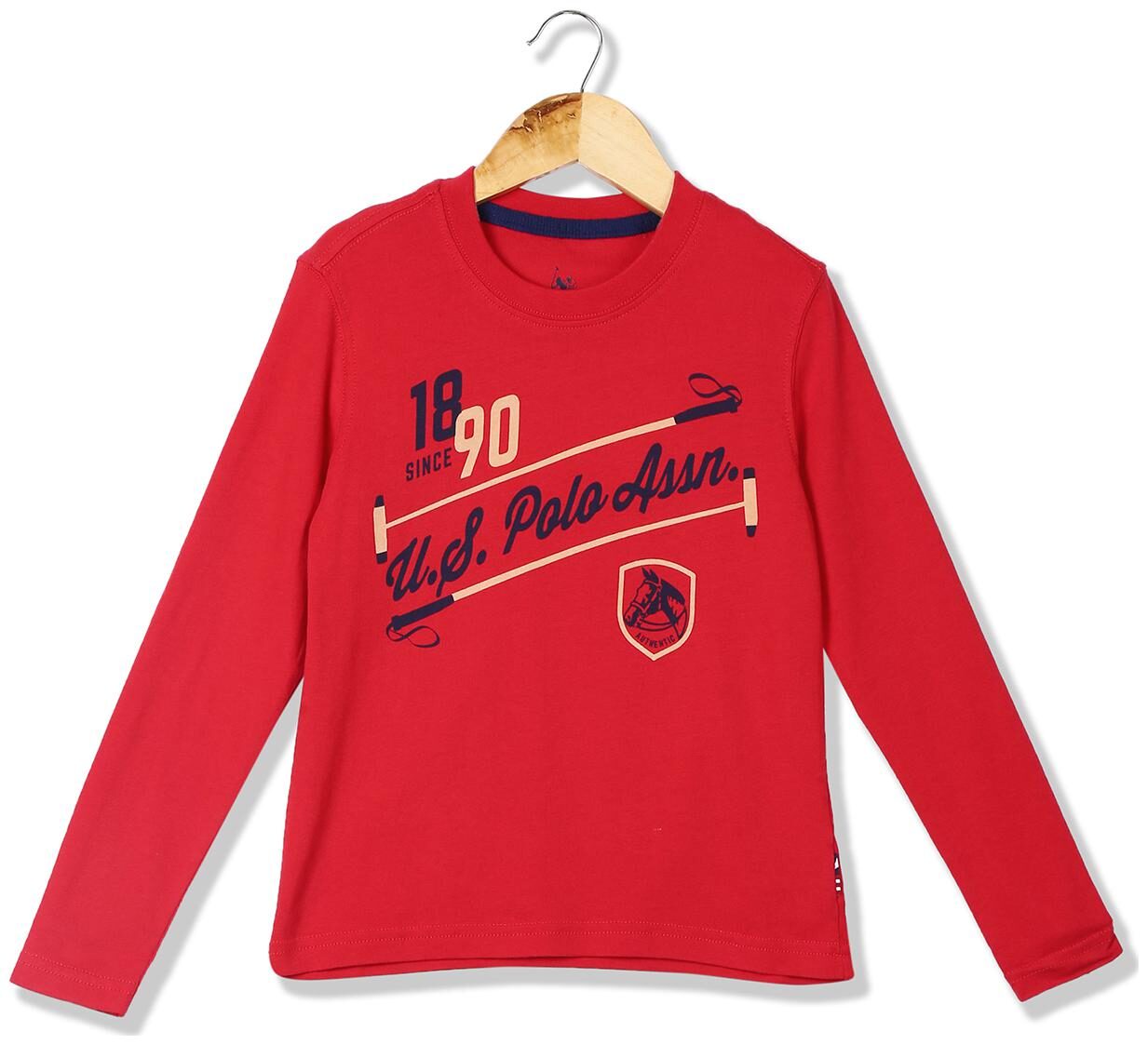 

U S Polo Assn Boy Cotton Printed T-shirt - Red