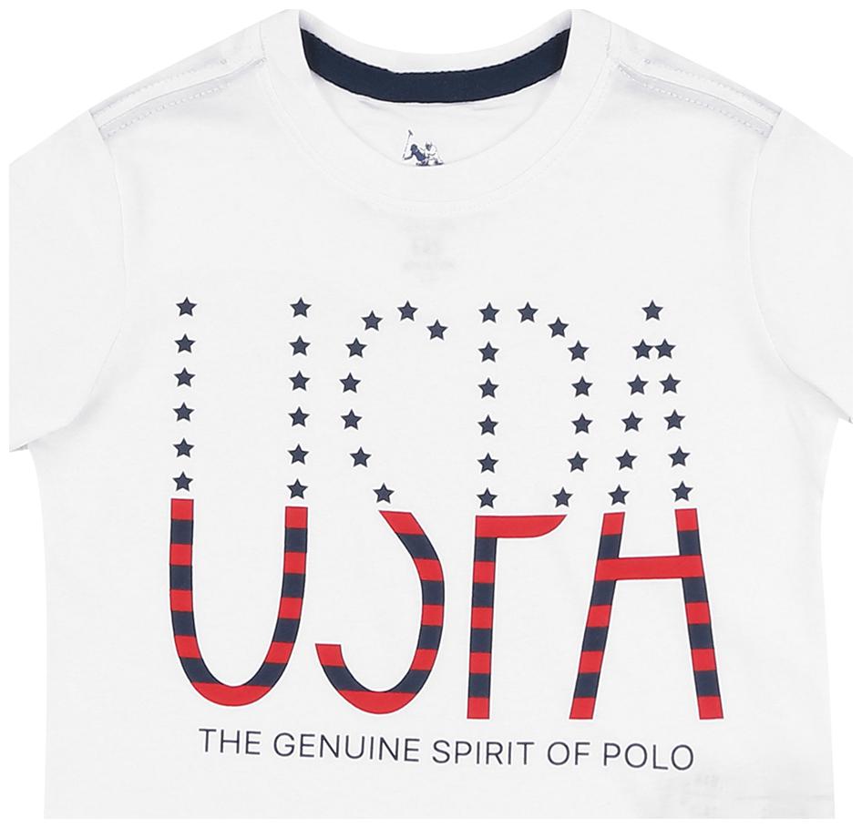

U S Polo Assn Boy Cotton Printed T-shirt - White