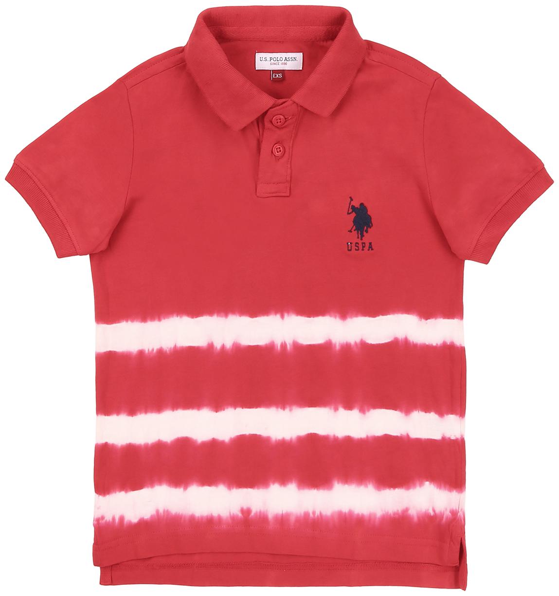 

U S Polo Assn Boy Cotton Striped T-shirt - Red
