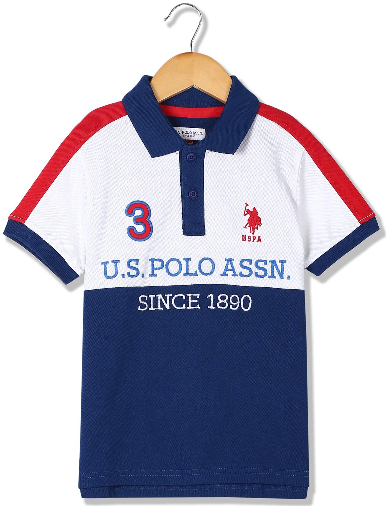 

U S Polo Assn Boy Cotton Printed T-shirt - Blue